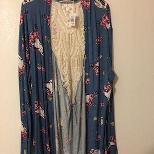 NEW blue western skull cardigan